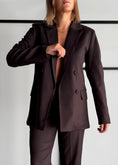 Carica l'immagine nel visualizzatore della galleria, Blazer moro doppiopetto sartoriale - ZAHJR
