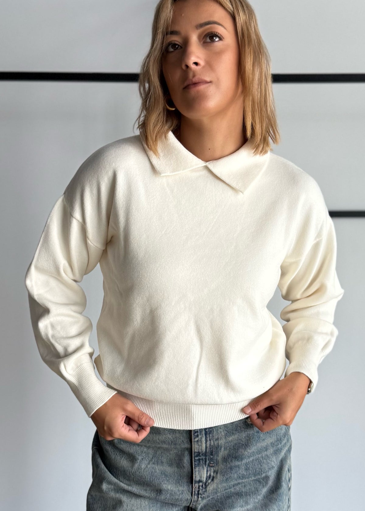 Maglia polo latte - ZAHJR