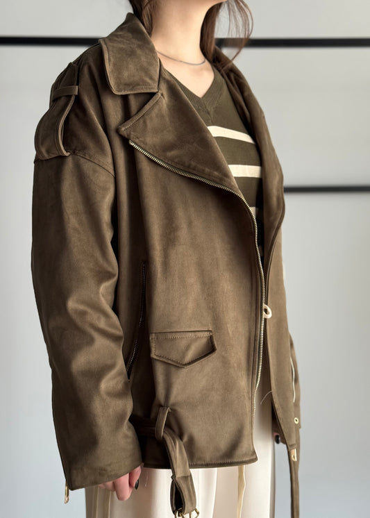 Giacca biker ZAHJR in suede