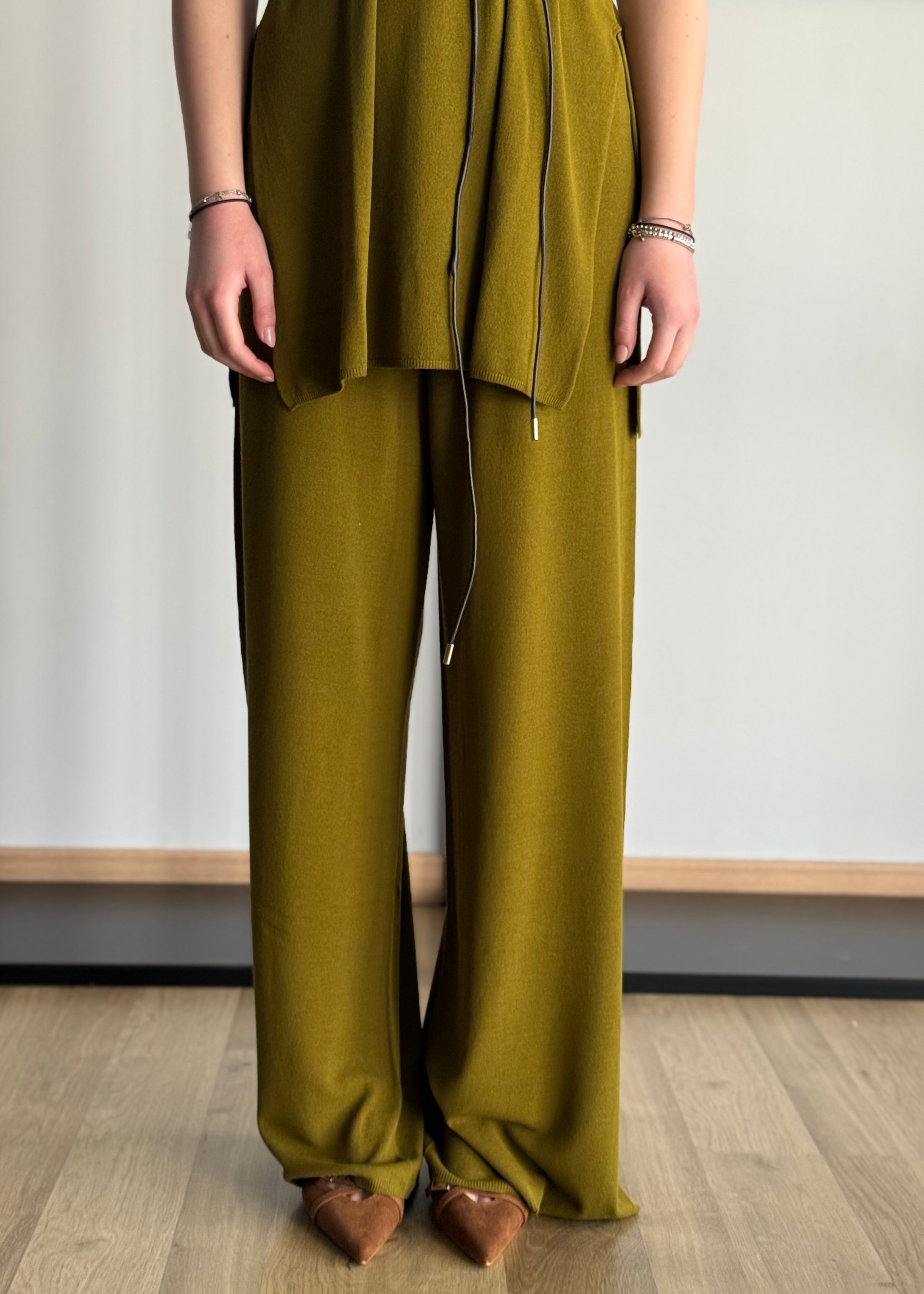 Pantalone KONTATTO olio gamba ampia