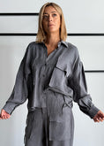Carica l'immagine nel visualizzatore della galleria, Camicia utility con coulisse Grigio - ZAHJR
