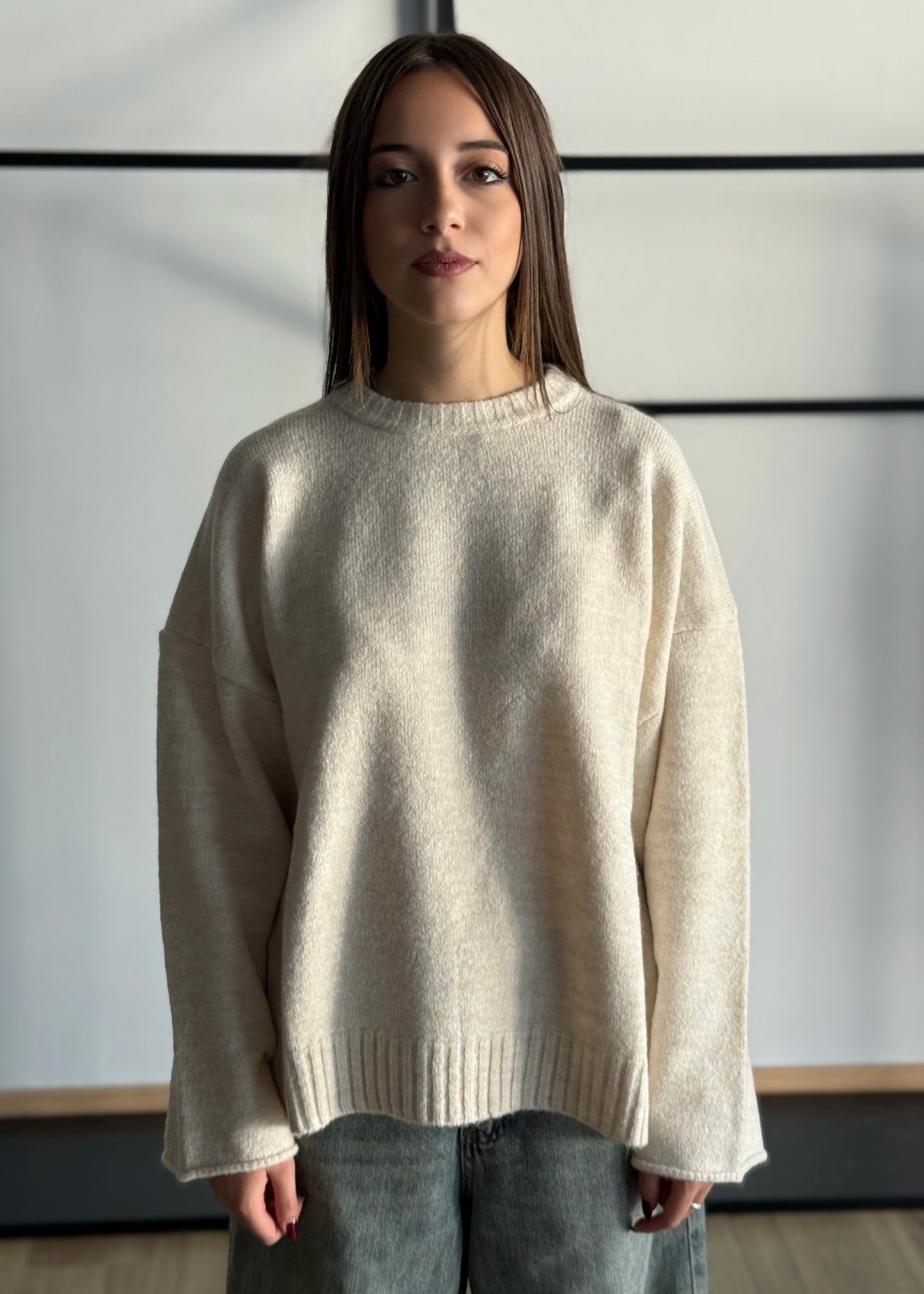 Maglia over in misto lana -KONTATTO