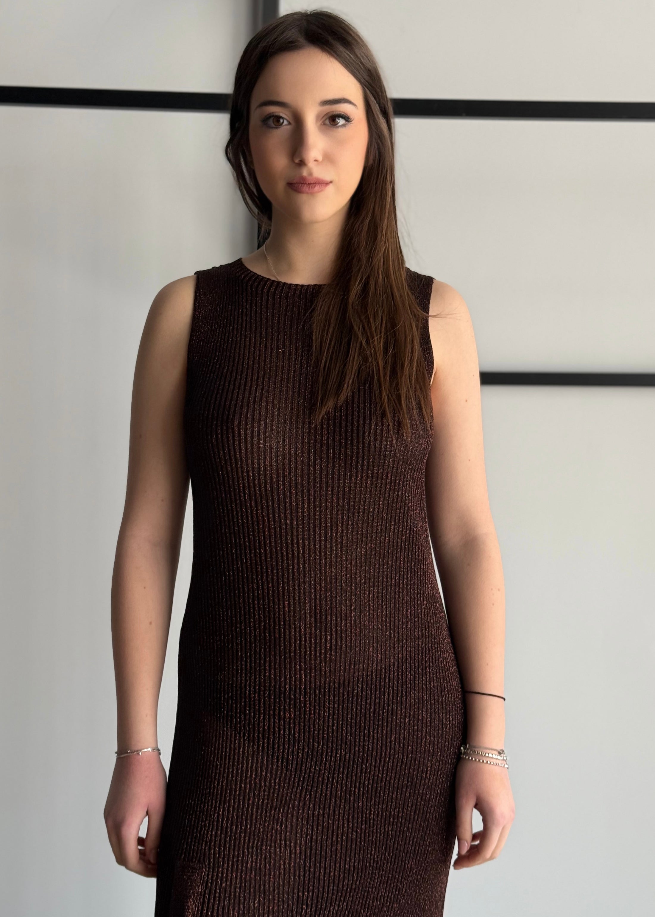 Abito KONTATTO in lurex moro