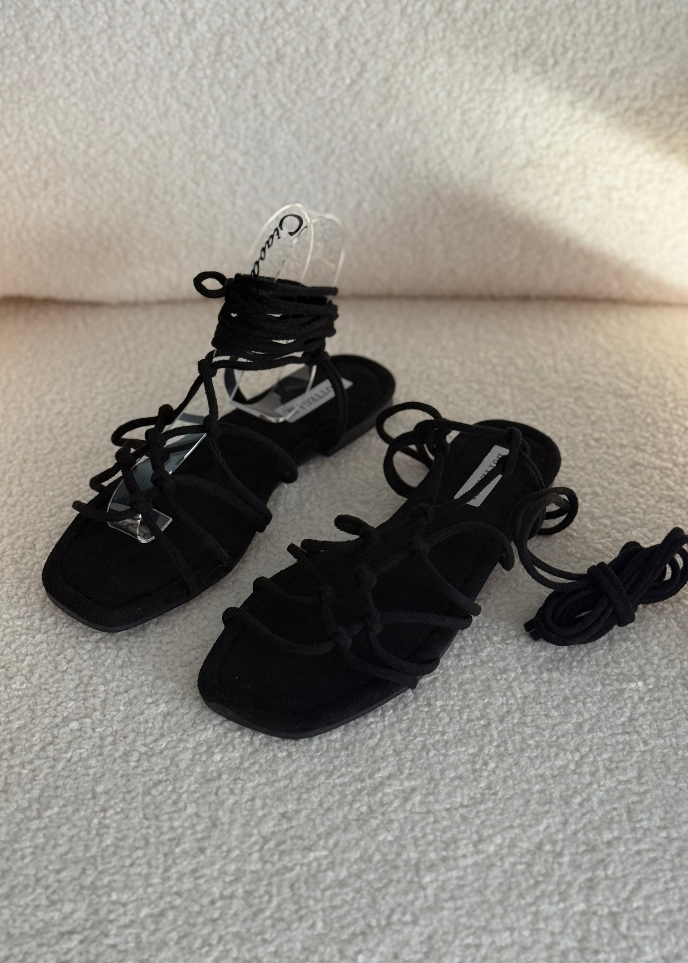 Sandali alla schiava in suede nere