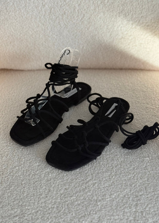 Sandali alla schiava in suede nere