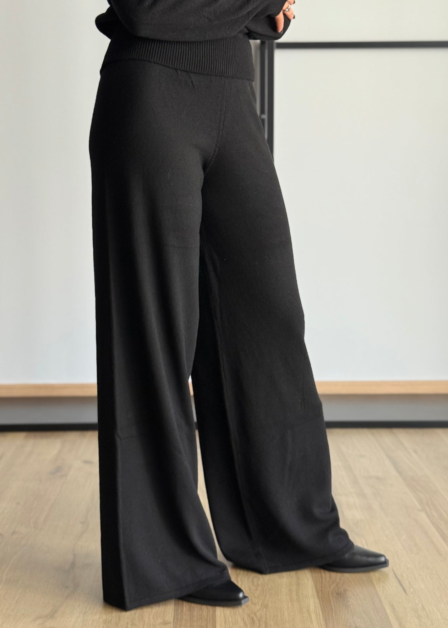 Pantaloni palazzo in misto lana -KONTATTO