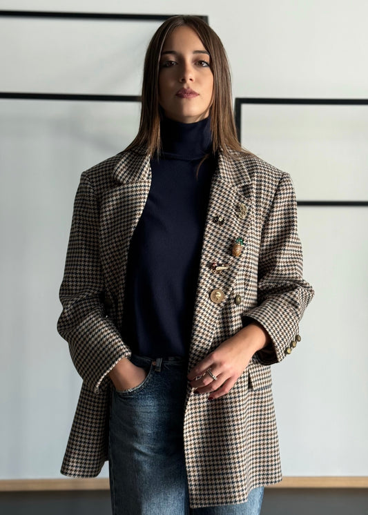 Giacca doppiopetto pied de poule -ZAHJR