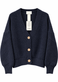 Carica l'immagine nel visualizzatore della galleria, Cardigan chunky blu con bottoni - ZAHJR
