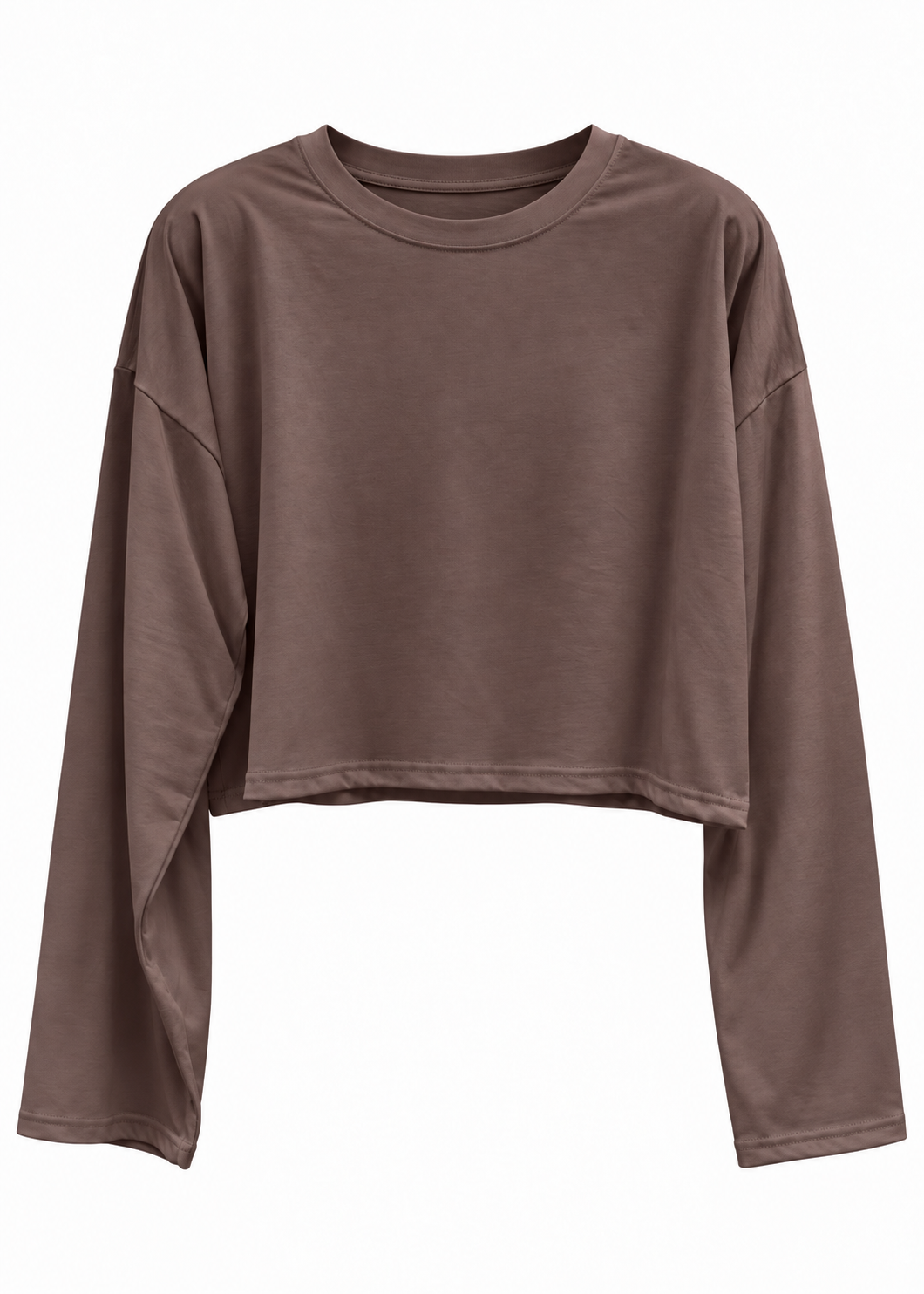T-shirt cropped moro con spalline imbotte