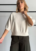 Carica l'immagine nel visualizzatore della galleria, Maglia con maniche a 3/4 crema - PHILIALOFT
