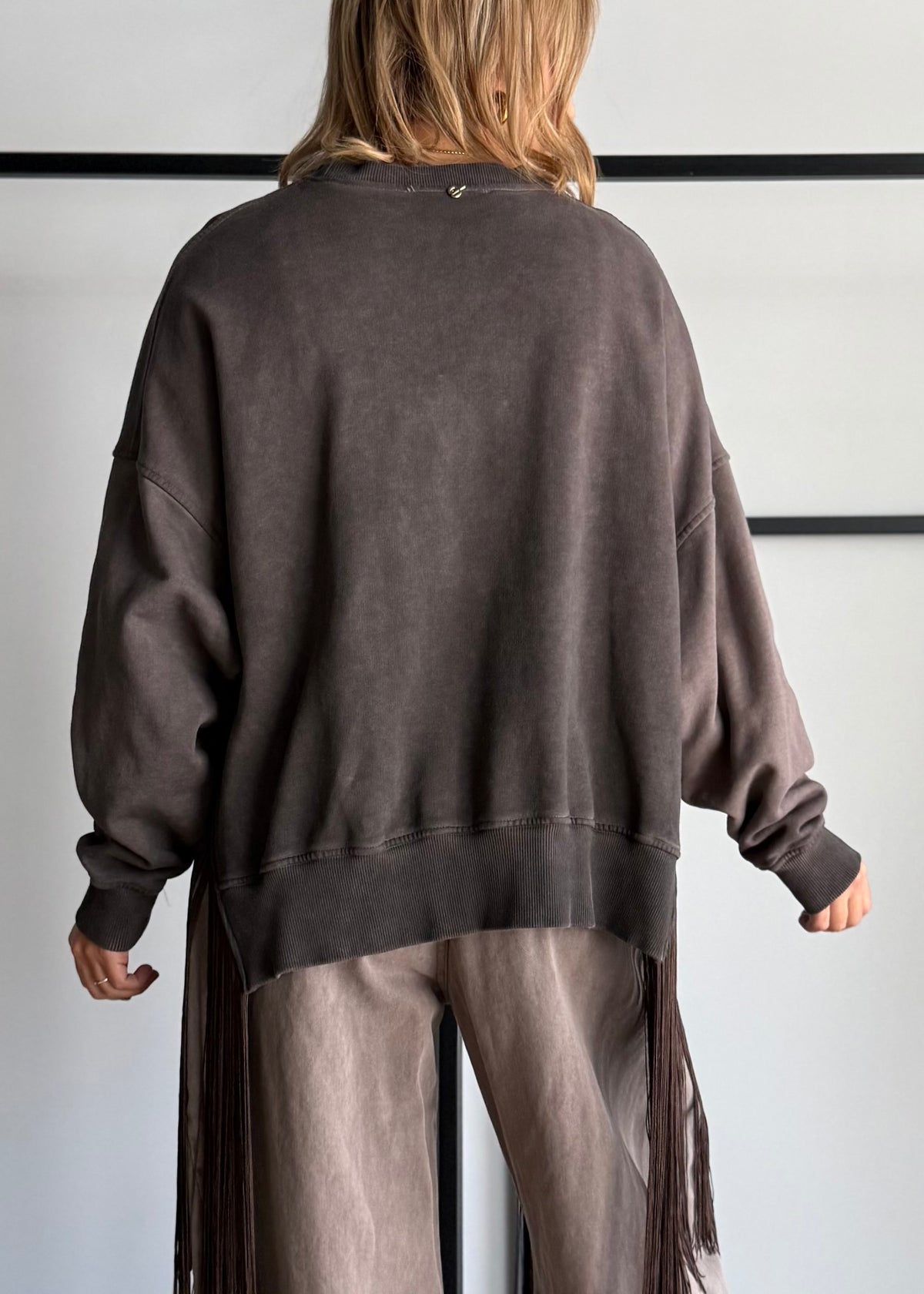 Felpa oversize con frange lunghe - PHILIALOFT