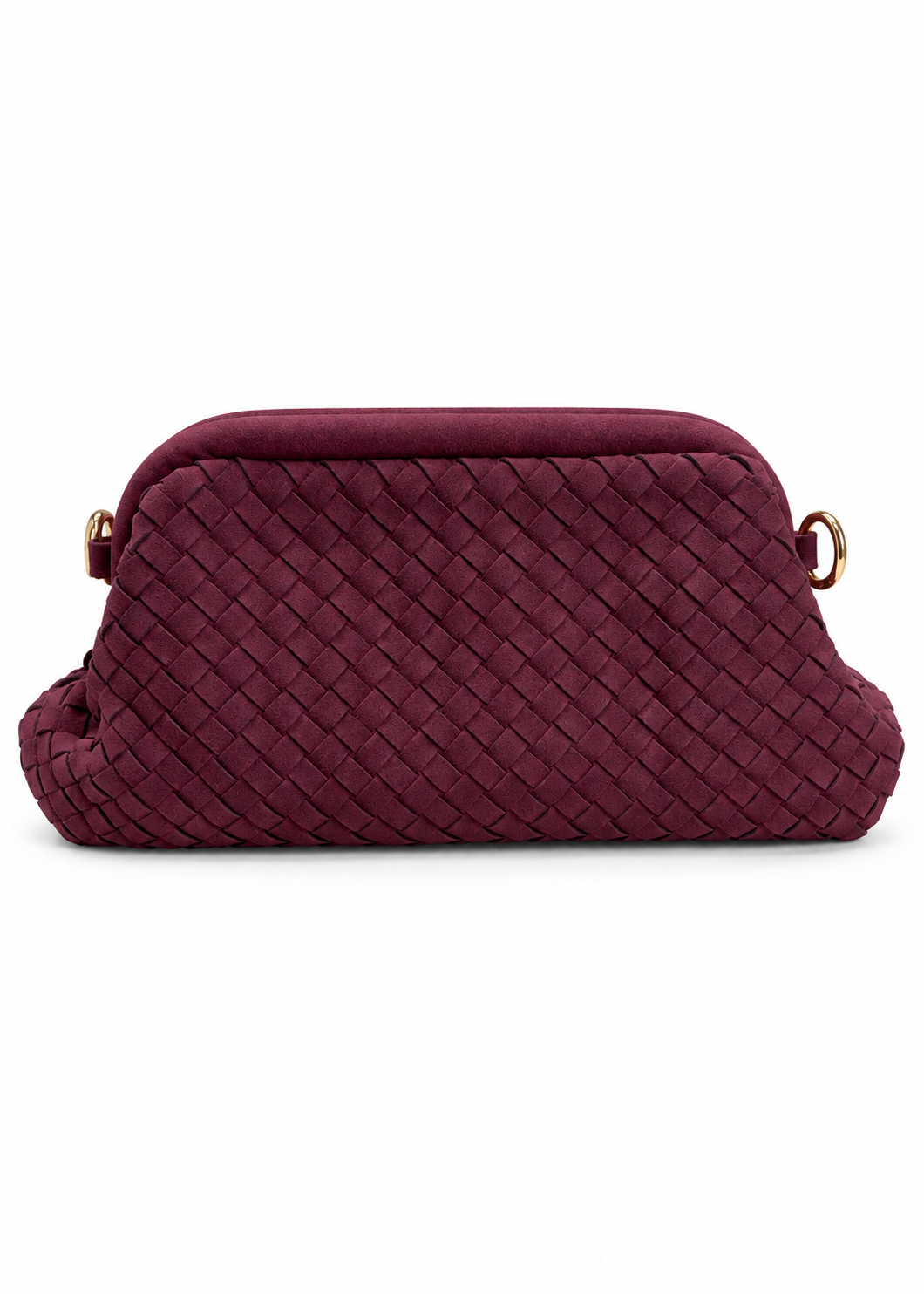 Clutch vino effetto suede