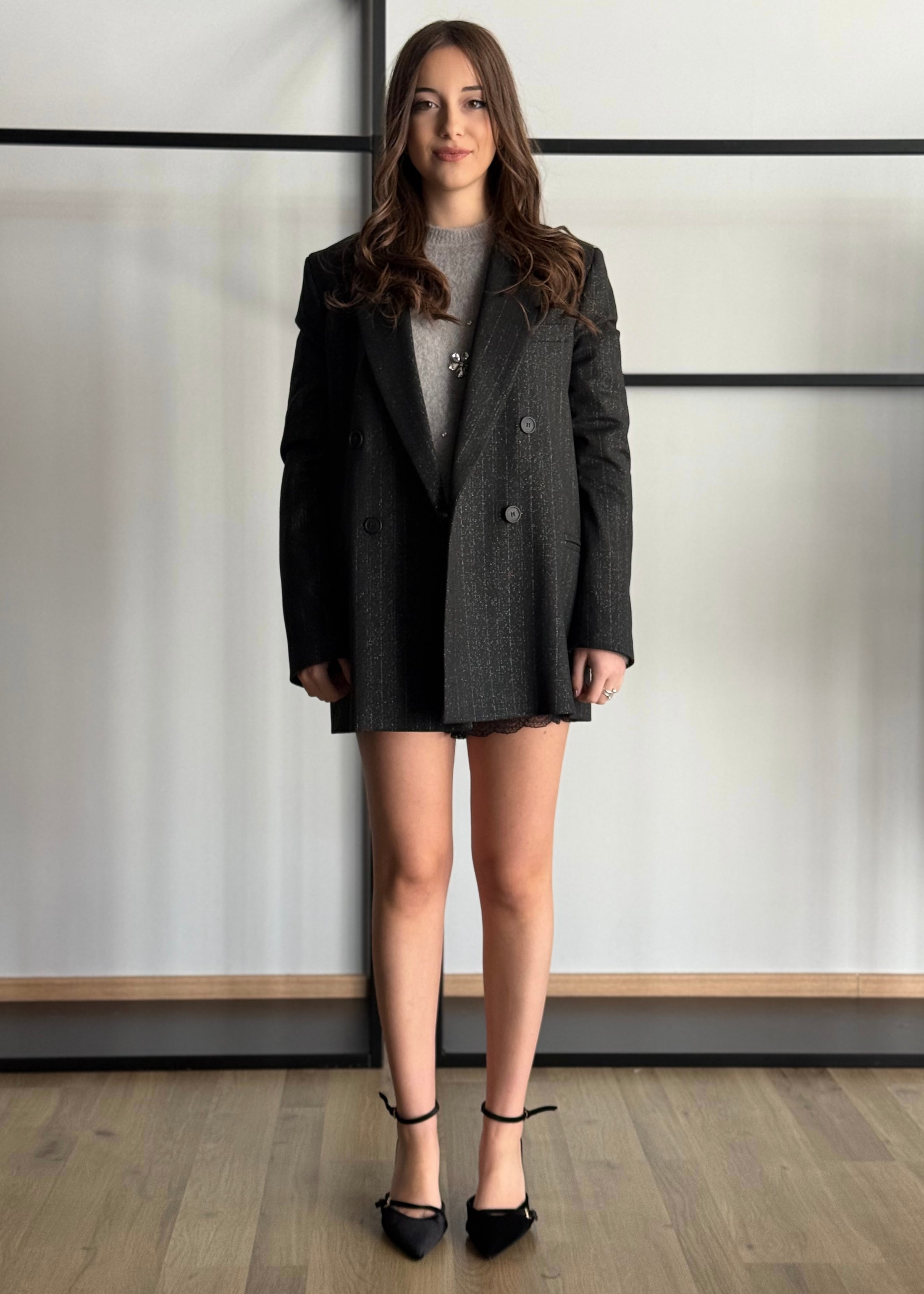 Blazer KONTATTO doppiopetto con lurex