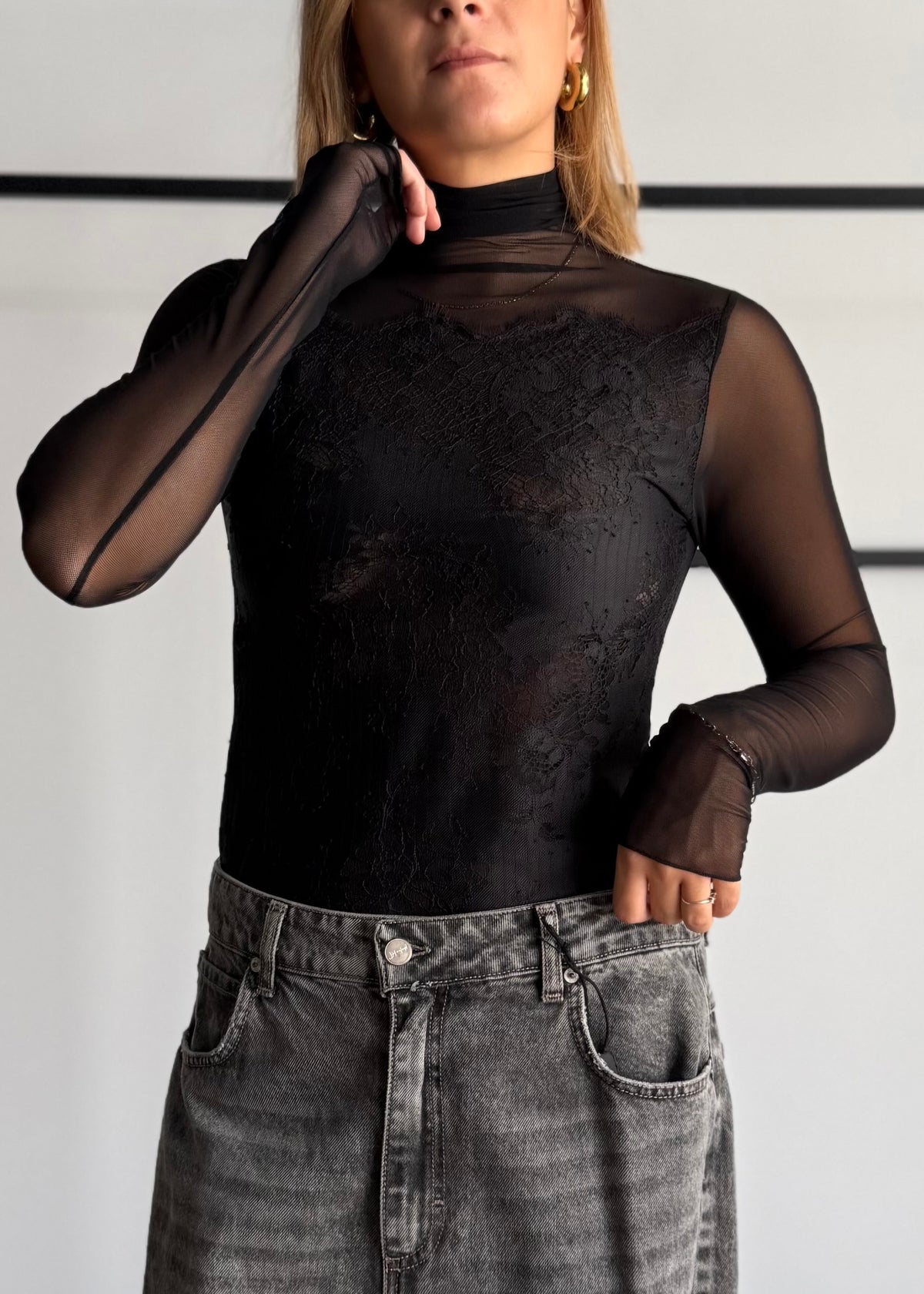 Body in tulle e pizzo - PHILIALOFT