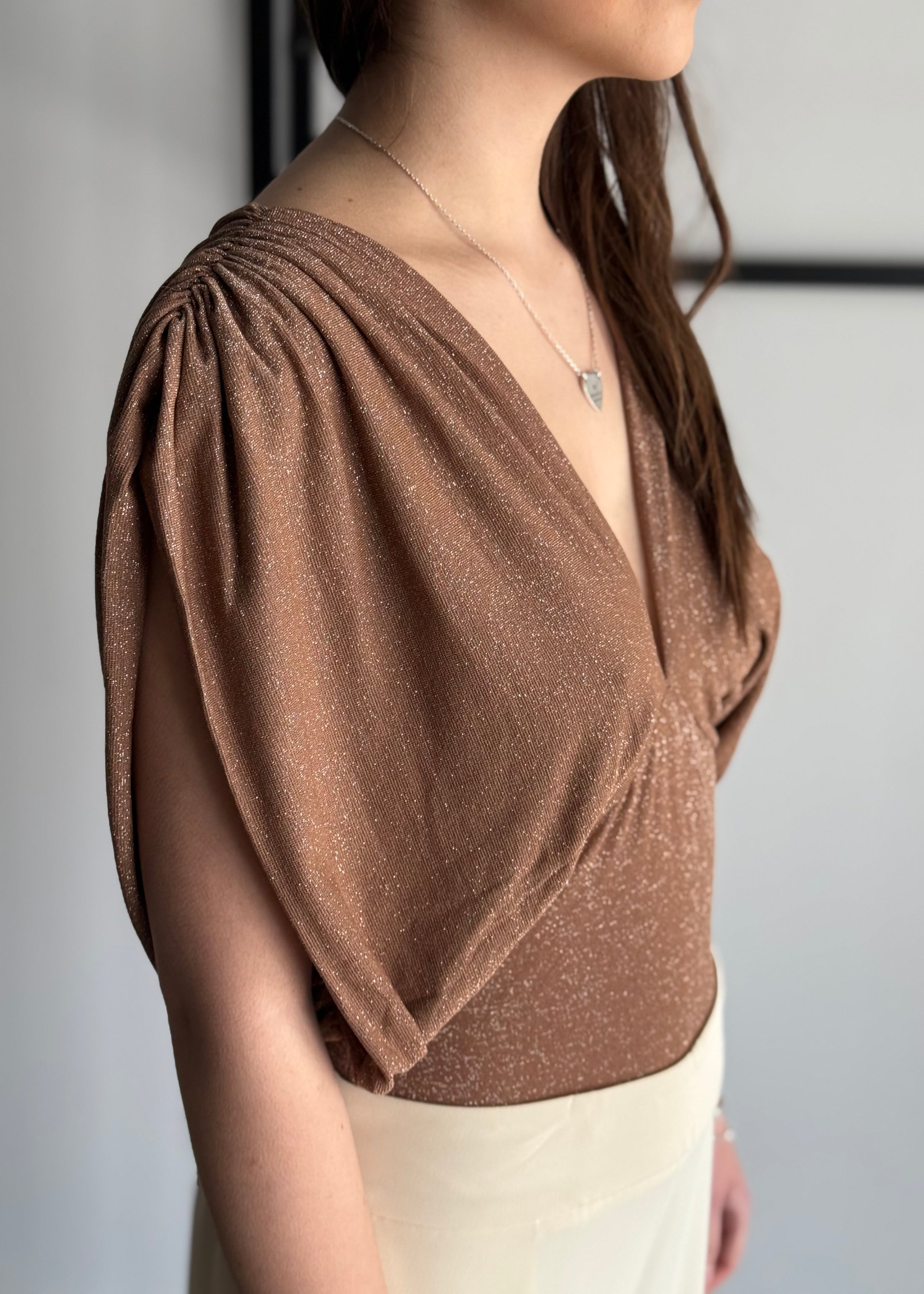 Body ZAHJR in lurex oro