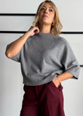Carica l'immagine nel visualizzatore della galleria, Maglia con maniche a 3/4 grigio - PHILIALOFT
