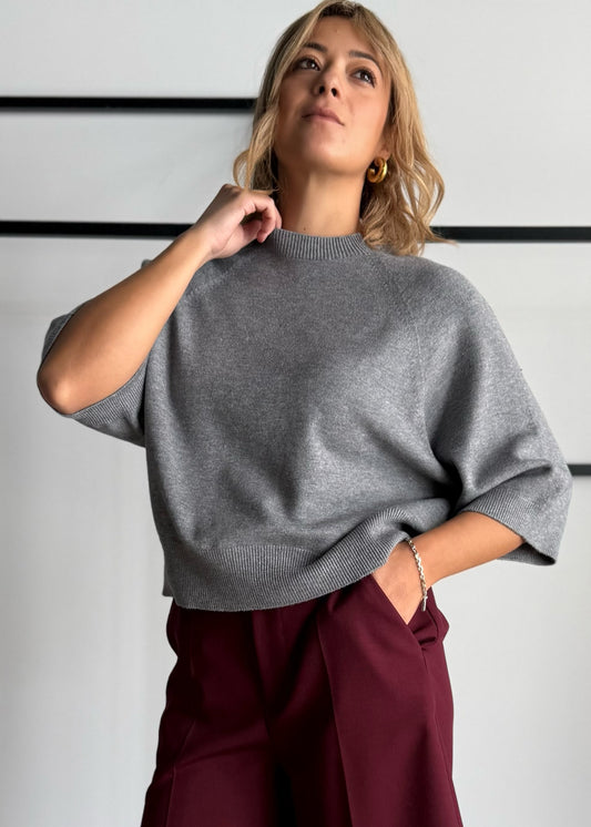 Maglia con maniche a 3/4 grigio - PHILIALOFT