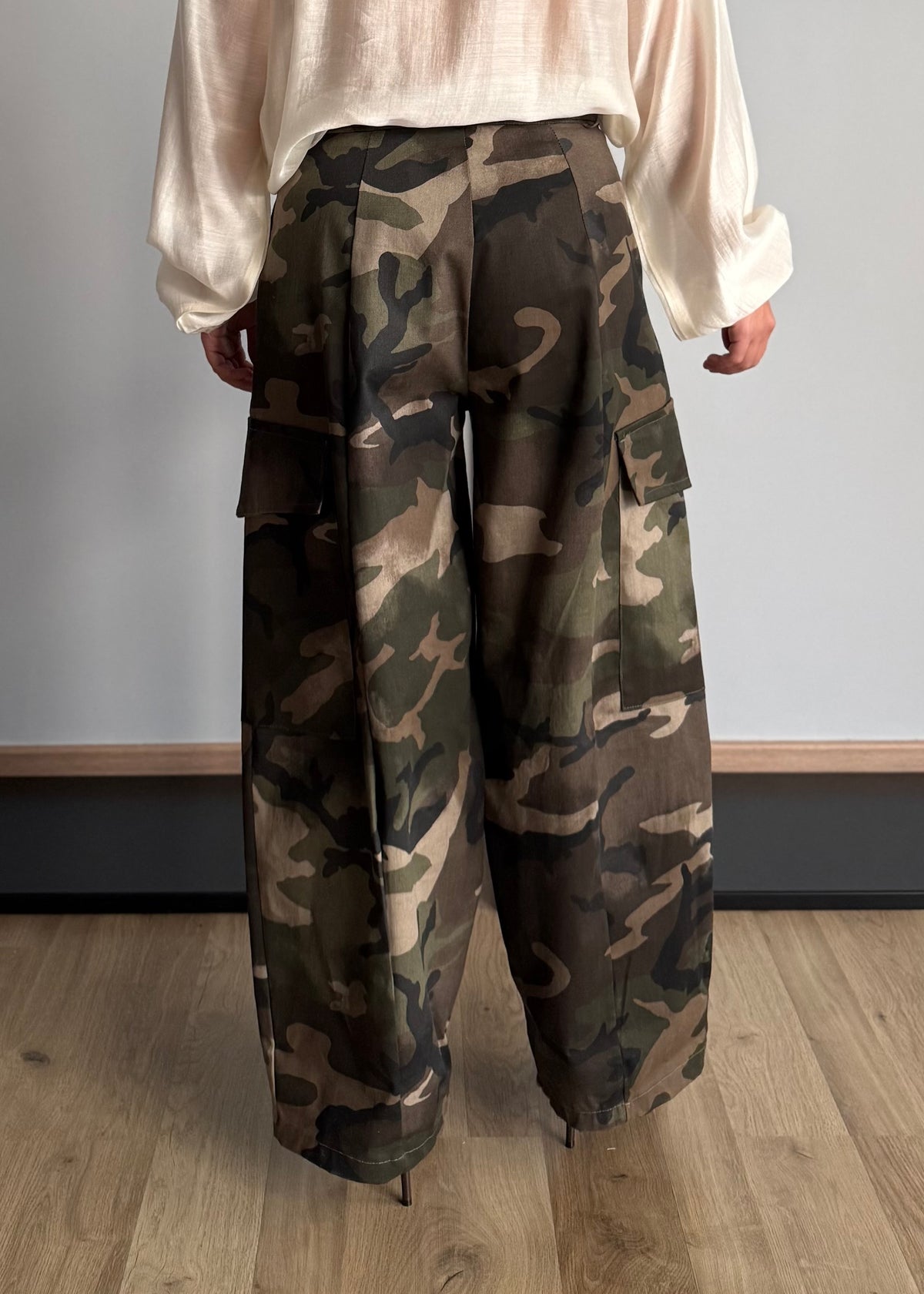 Pantalone cargo camouflage con cintura - PHILIALOFT