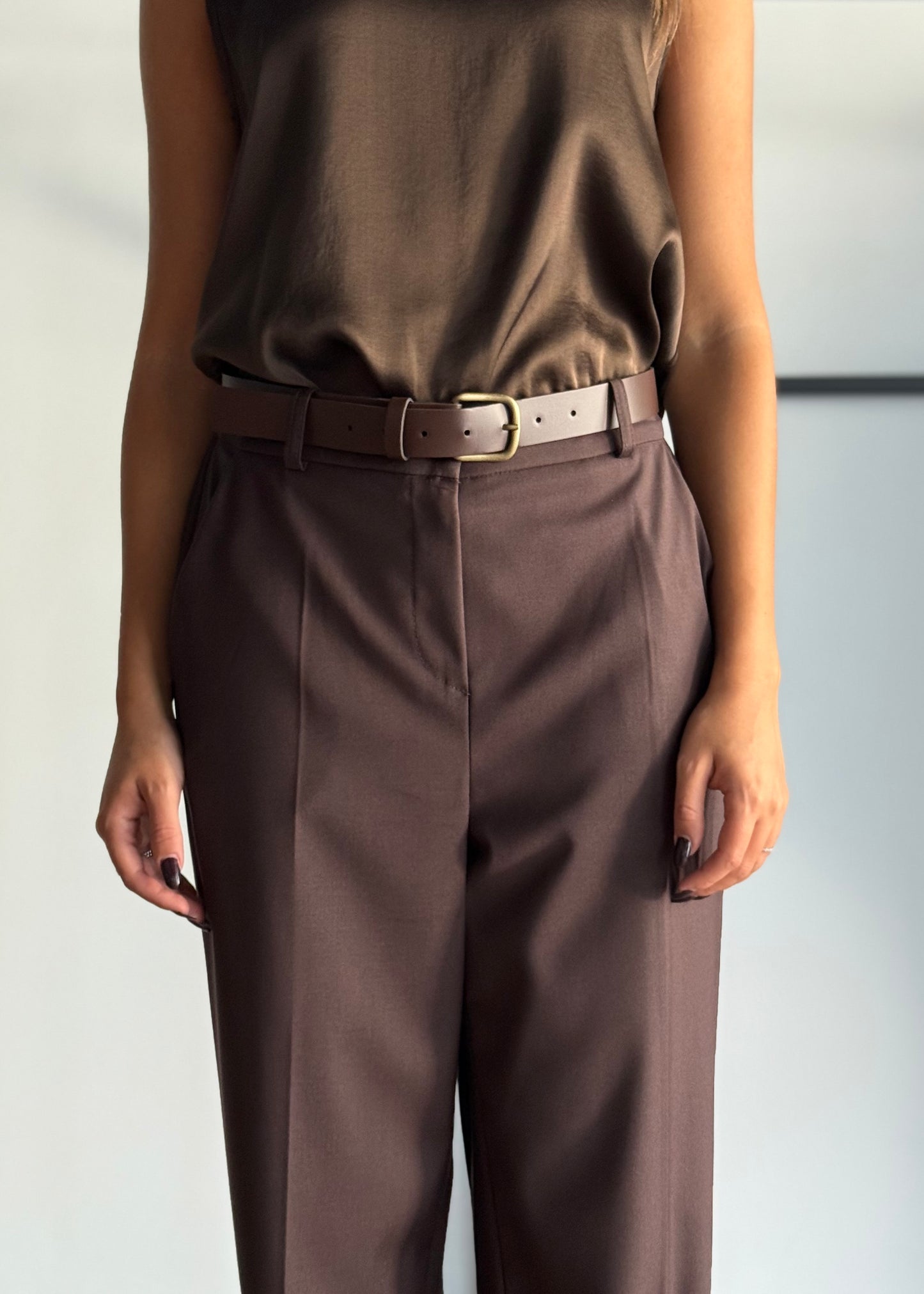 Pantalone dritto con cintura -ZAHJR