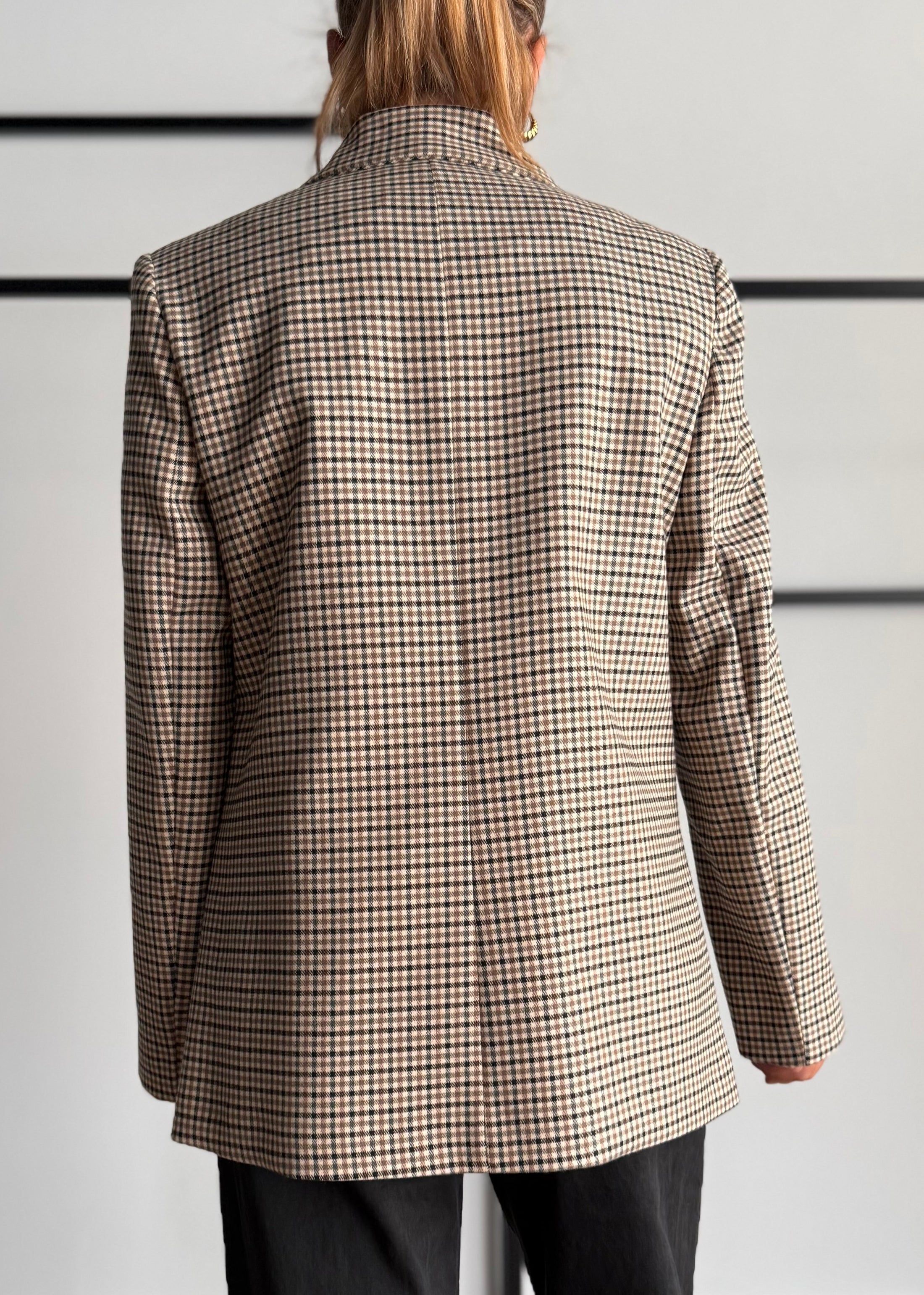 Giacca check con spille gioiello - ZAHJR