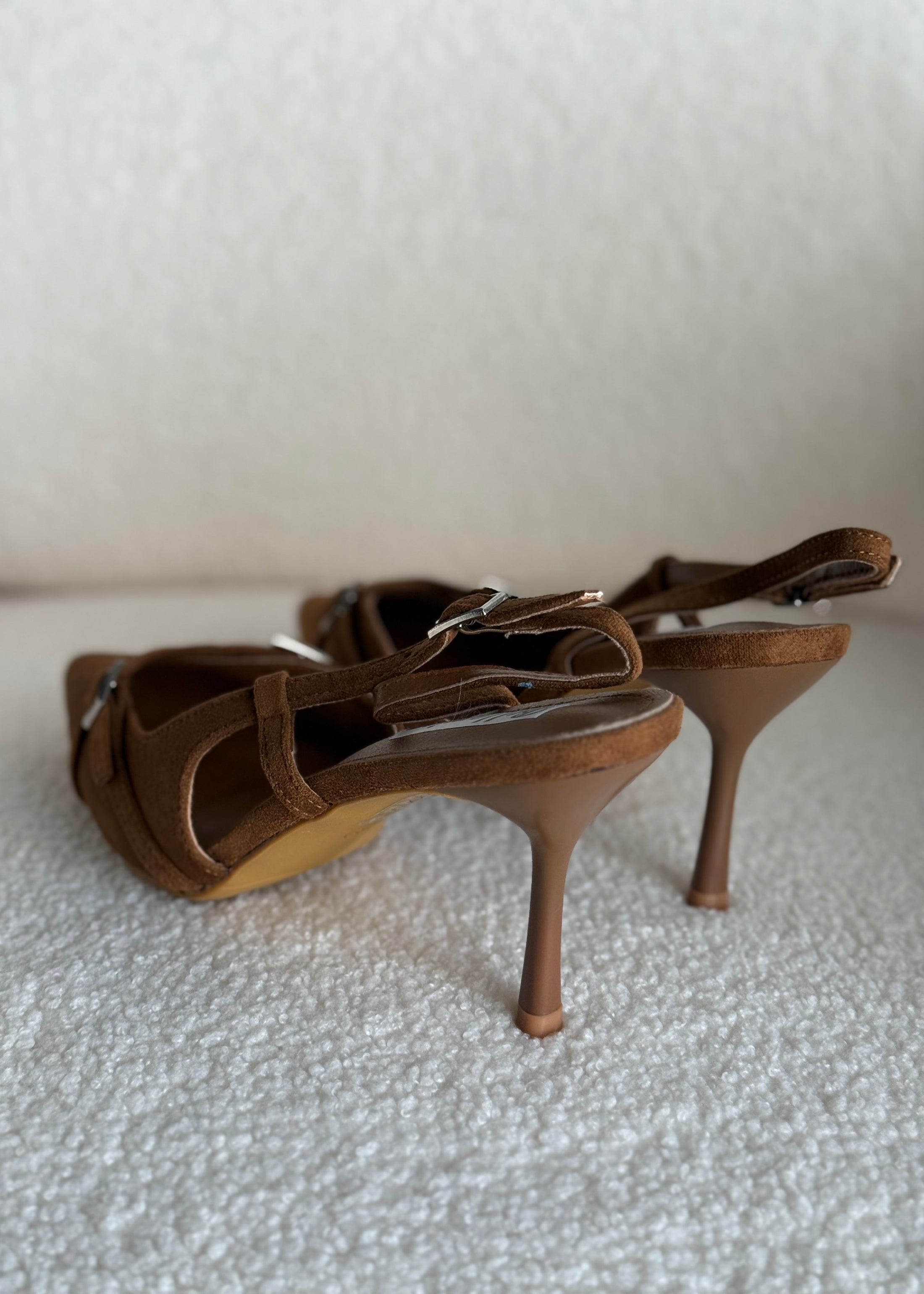 Slingback THEVICE in suede cammello