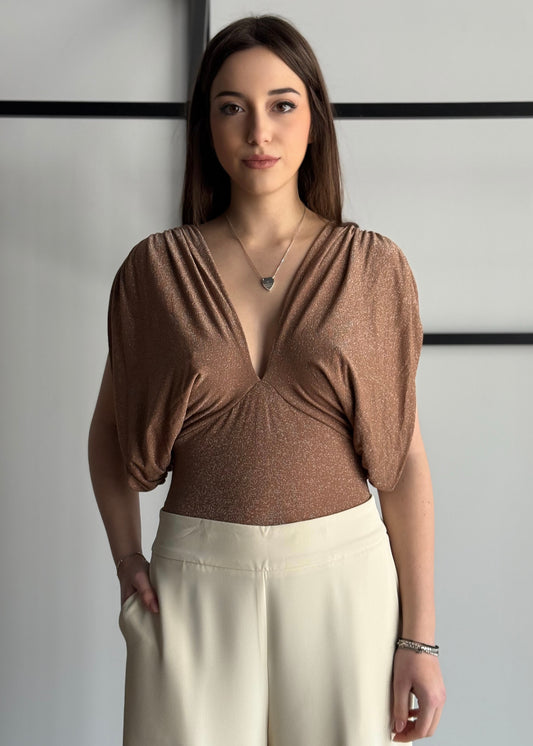 Body ZAHJR in lurex oro