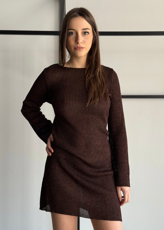 Abito KONTATTO in lurex moro