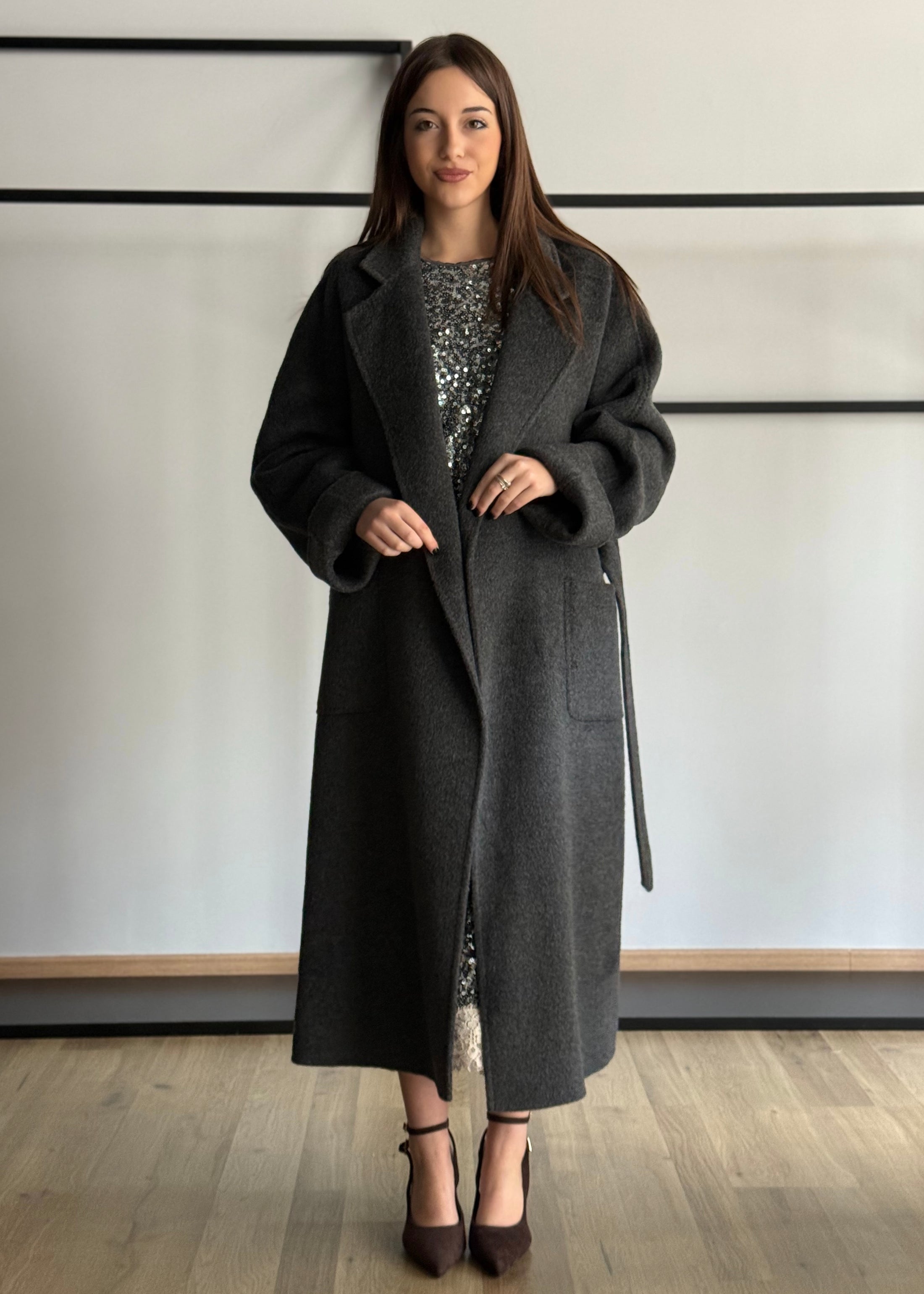 Cappotto E-WOMAN con cintura