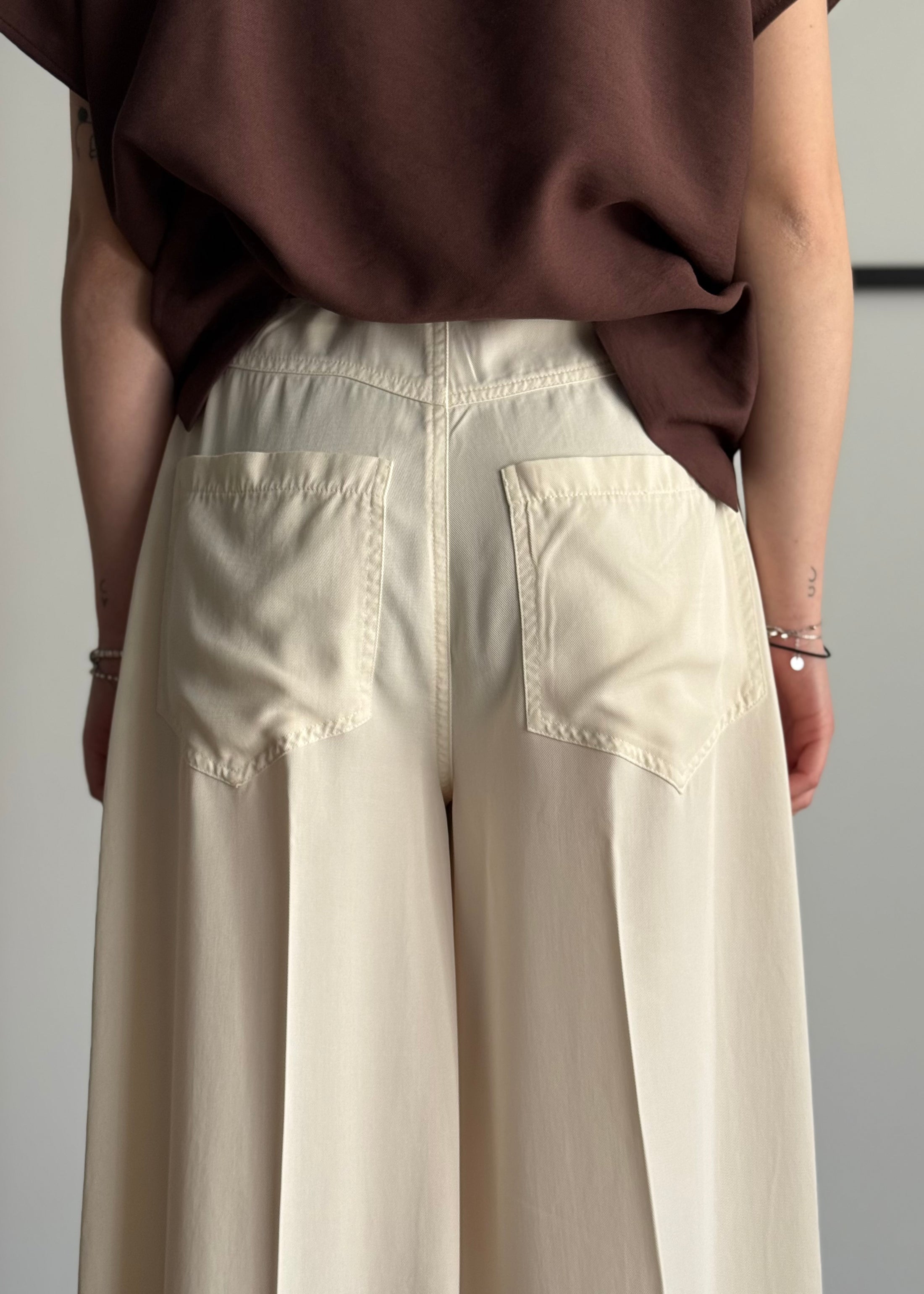 Pantalone palazzo ZAHJR con cintura borchiata