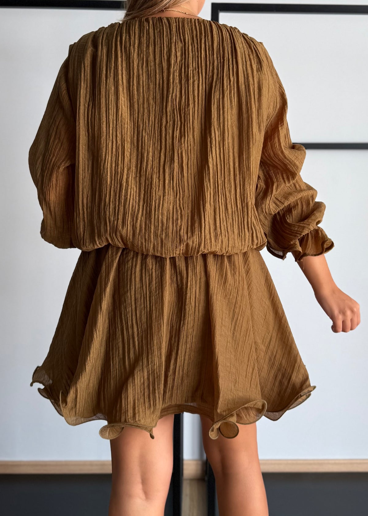 Vestito olio con balze - KONTATTO