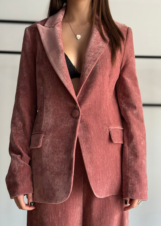 Blazer KONTATTO in velluto monopetto