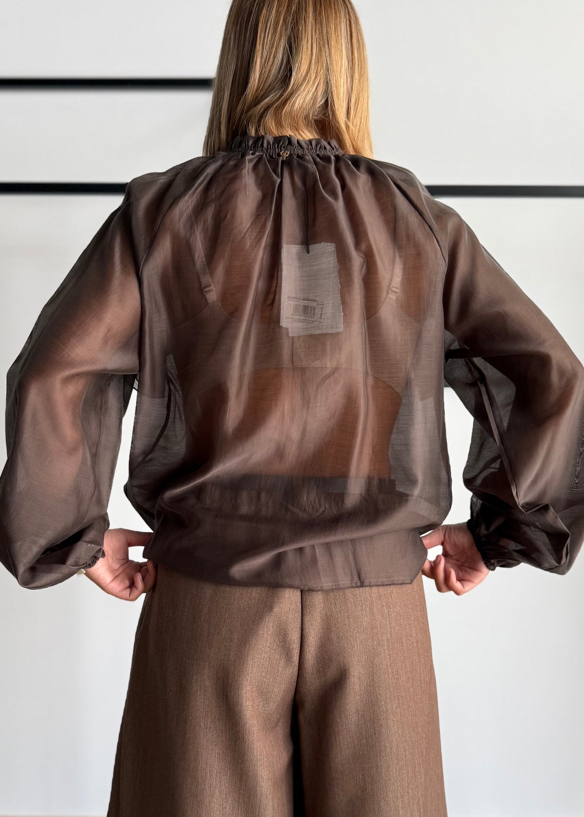 Blusa con volant moro - PHILIALOFT