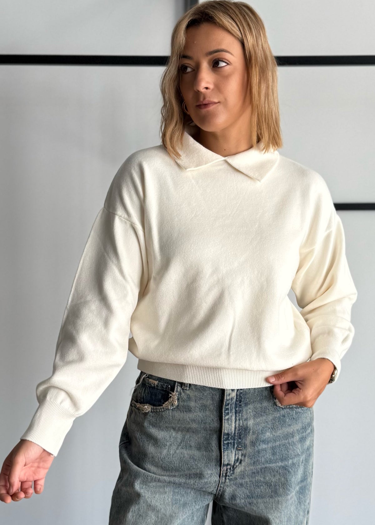 Maglia polo latte - ZAHJR