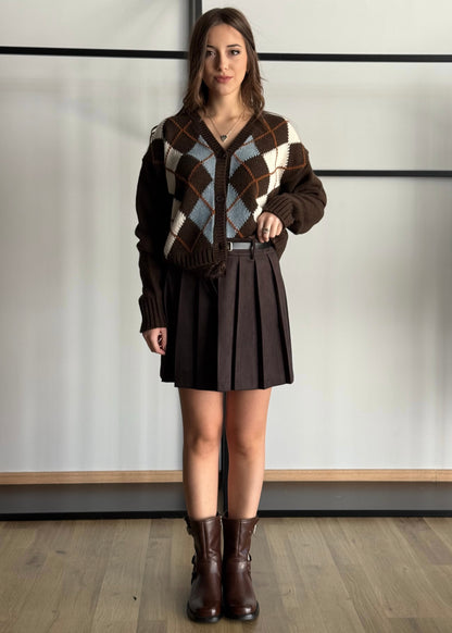 Gonna ZAHJR a pieghe in suede