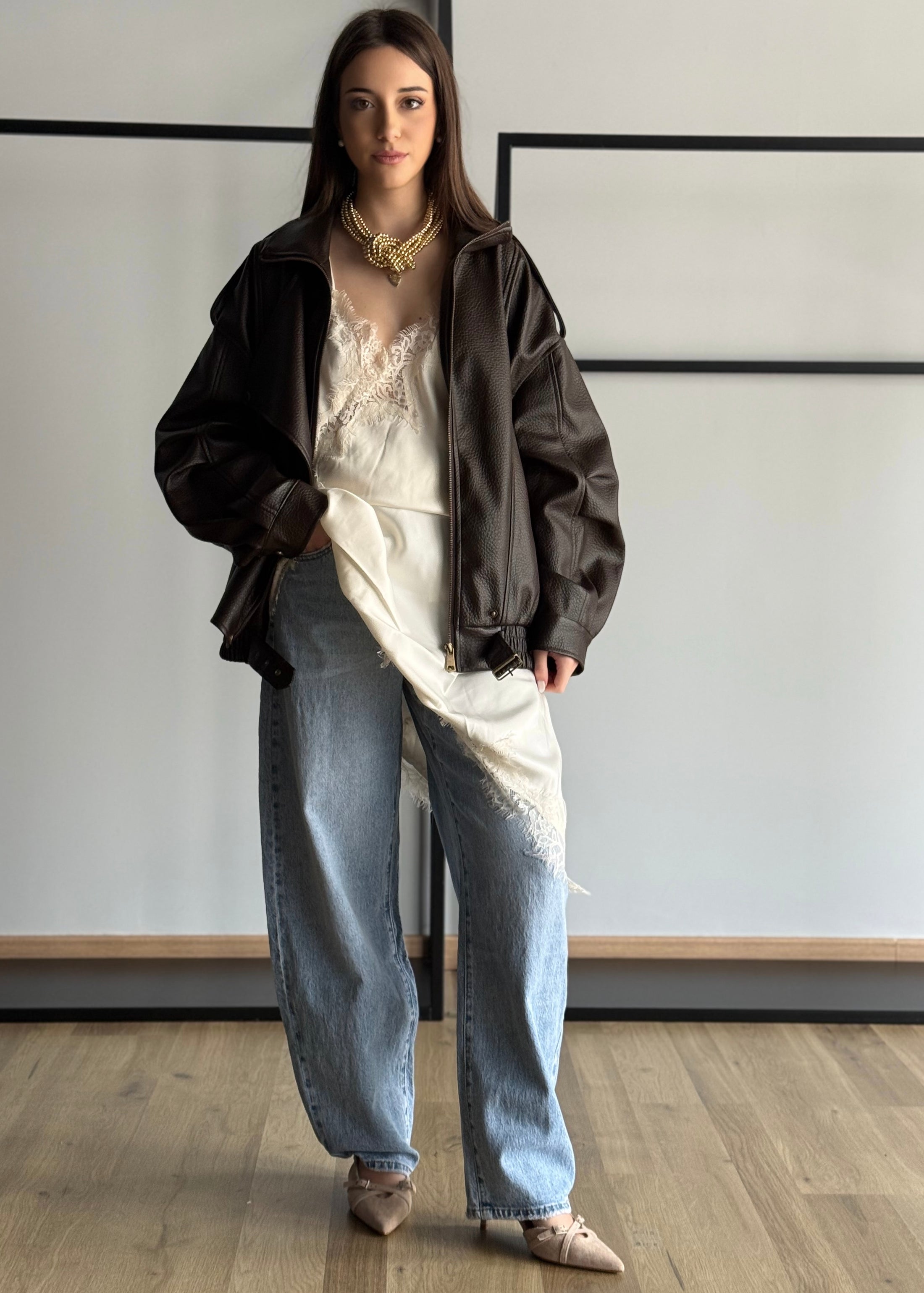 Giacca biker THEVICE in ecopelle