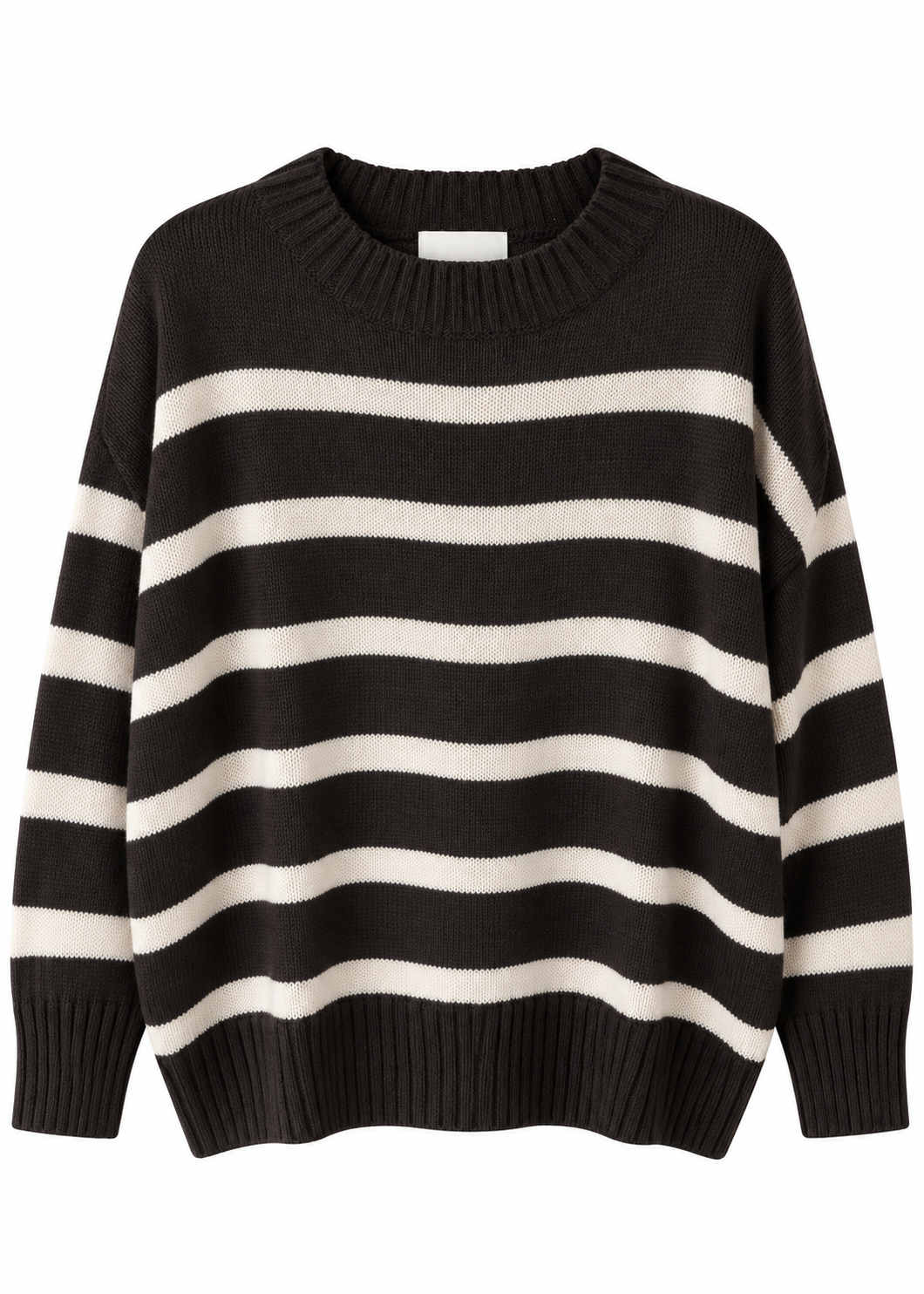 Maglia over a righe moro - ZAHJR