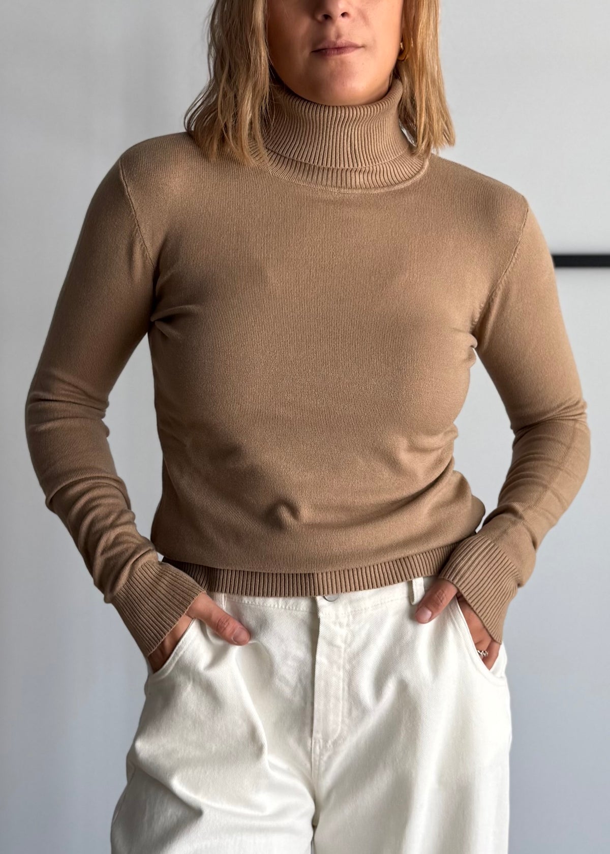 Dolcevita in maglia camel - ZAHJR