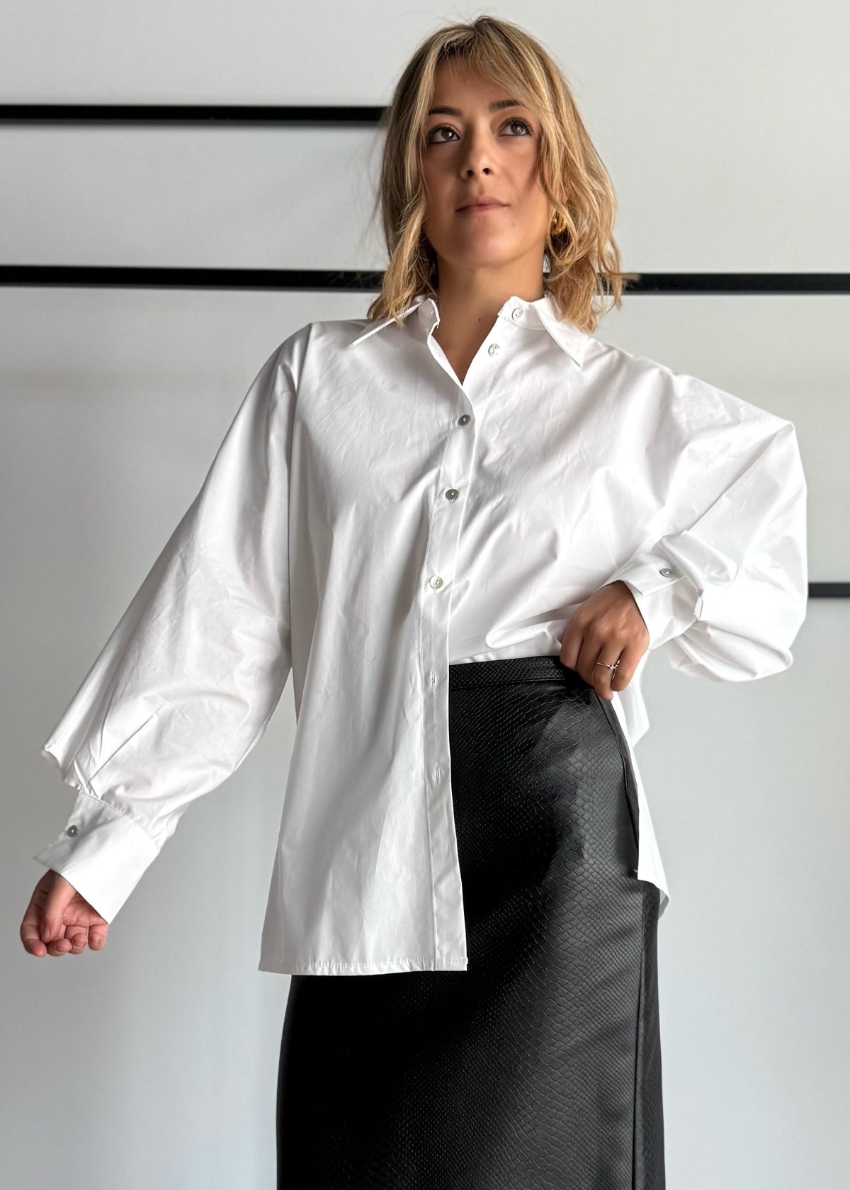 Camicia over con polsini cutout - ZAHJR